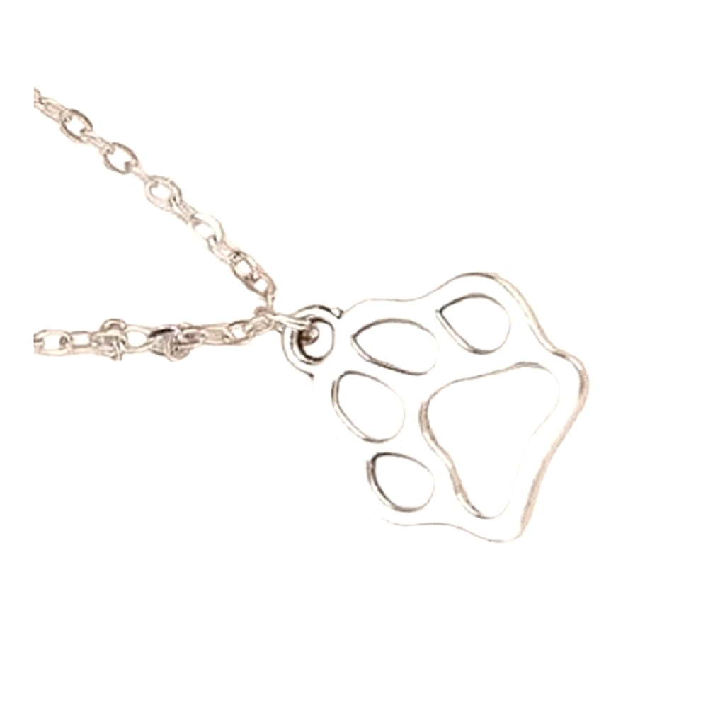 Cat Dog Pet Paw Necklace 18”-22"Handmade NEW